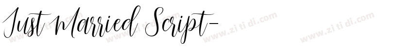 Just Married Script字体转换